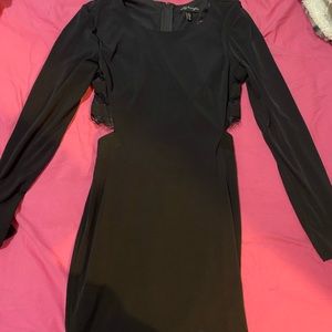 black dress with lace back